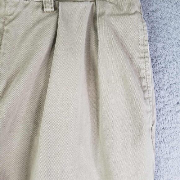 Vintage Polo Ralph Lauren Ethan Pant Mens 34x32 Khaki Pleated Chino Twill 90s - Picture 8 of 11